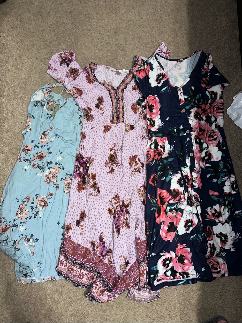 THREE Floral Dresses